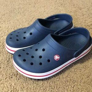 blue crocs in great condition!